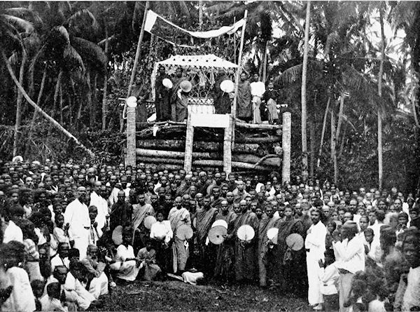 Priests and Villagers at Funeral Pyre